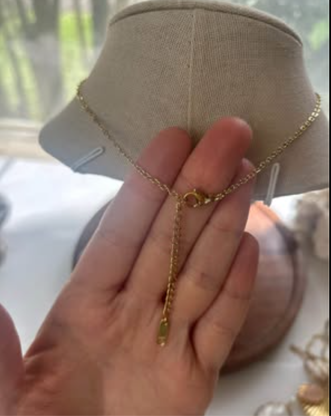 Shell & Pearl Pendant Necklace 18k Gold Plated