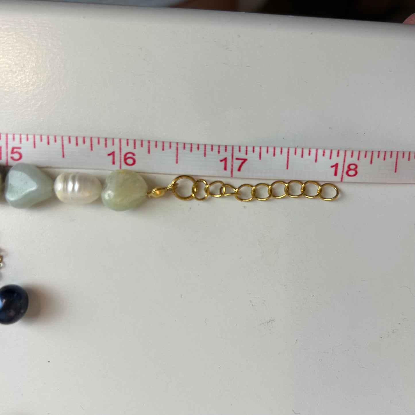 Amazonite Stone & Pearls Necklace
