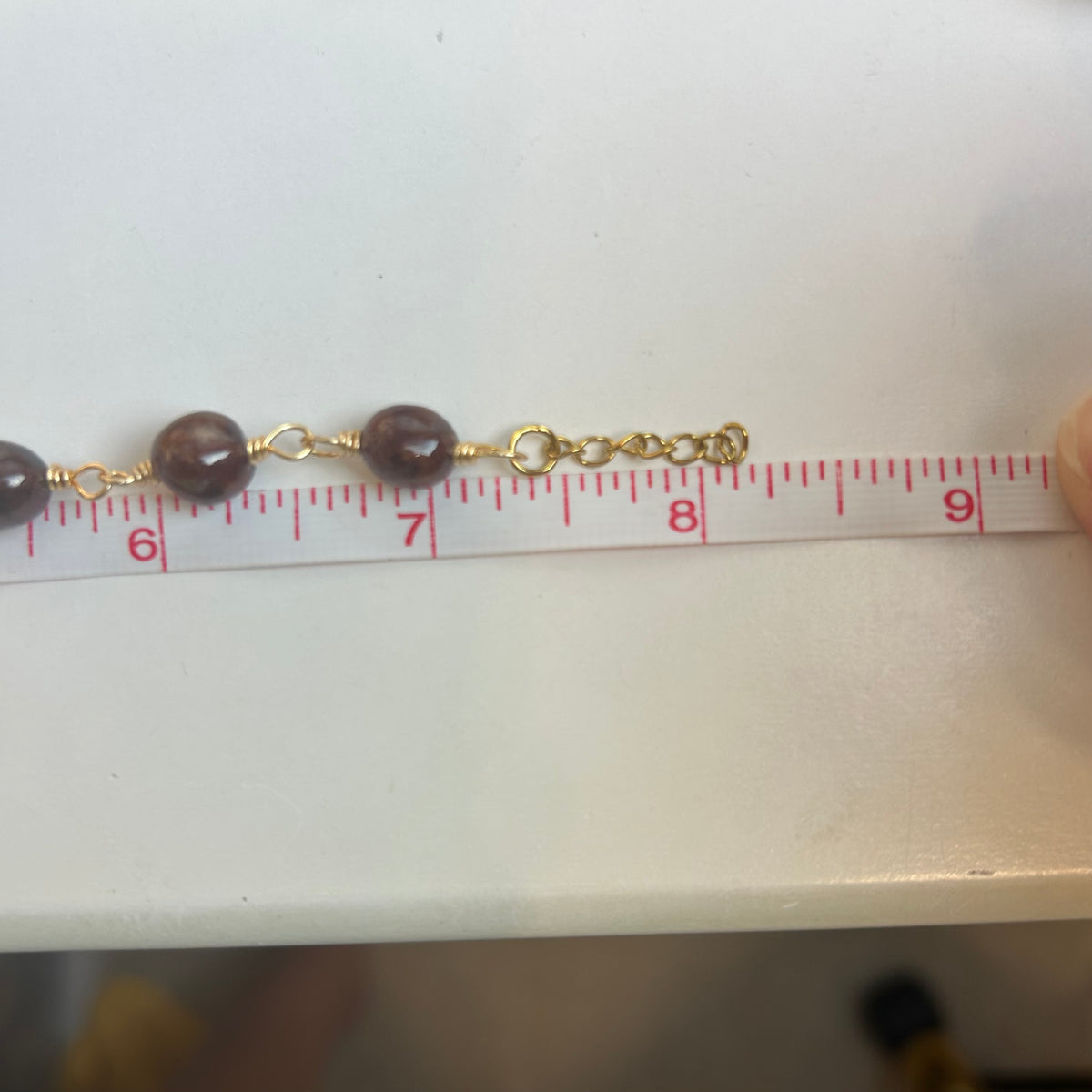 Garnet Stone Beaded Bracelet
