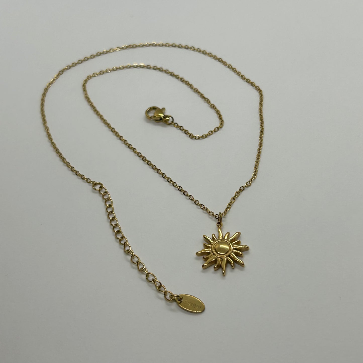 Sunny Days Dainty Gold Plated Pendant Necklace