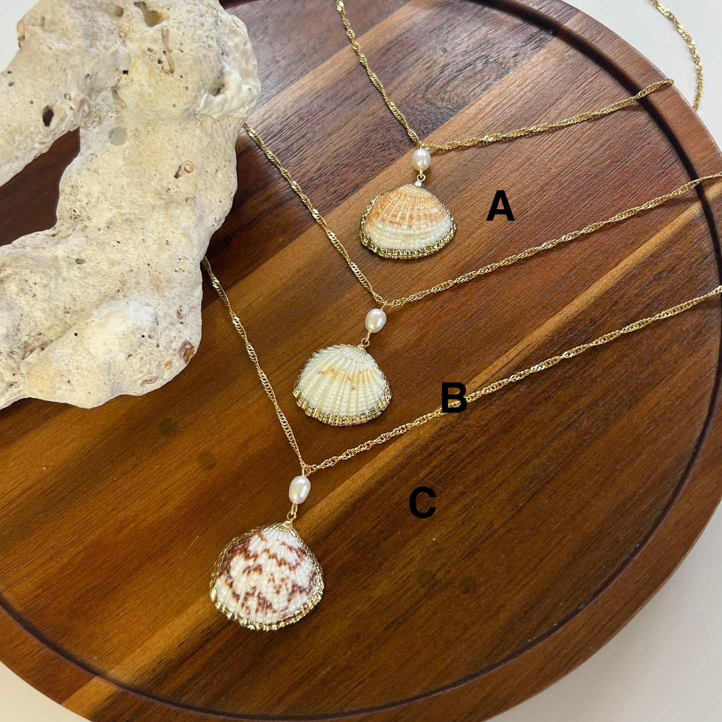 Elegant Shell & Pearl Pendant