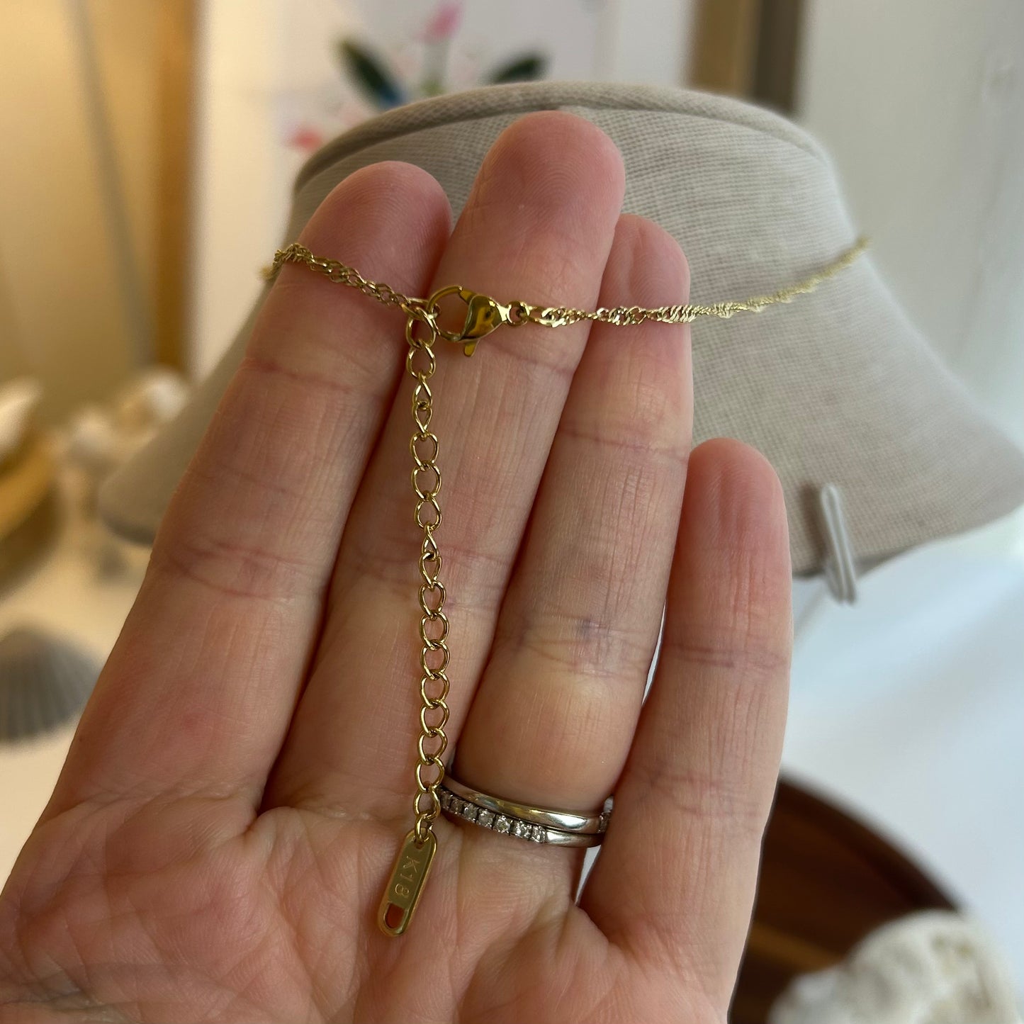 Puka & Pearl Pendant Necklace
