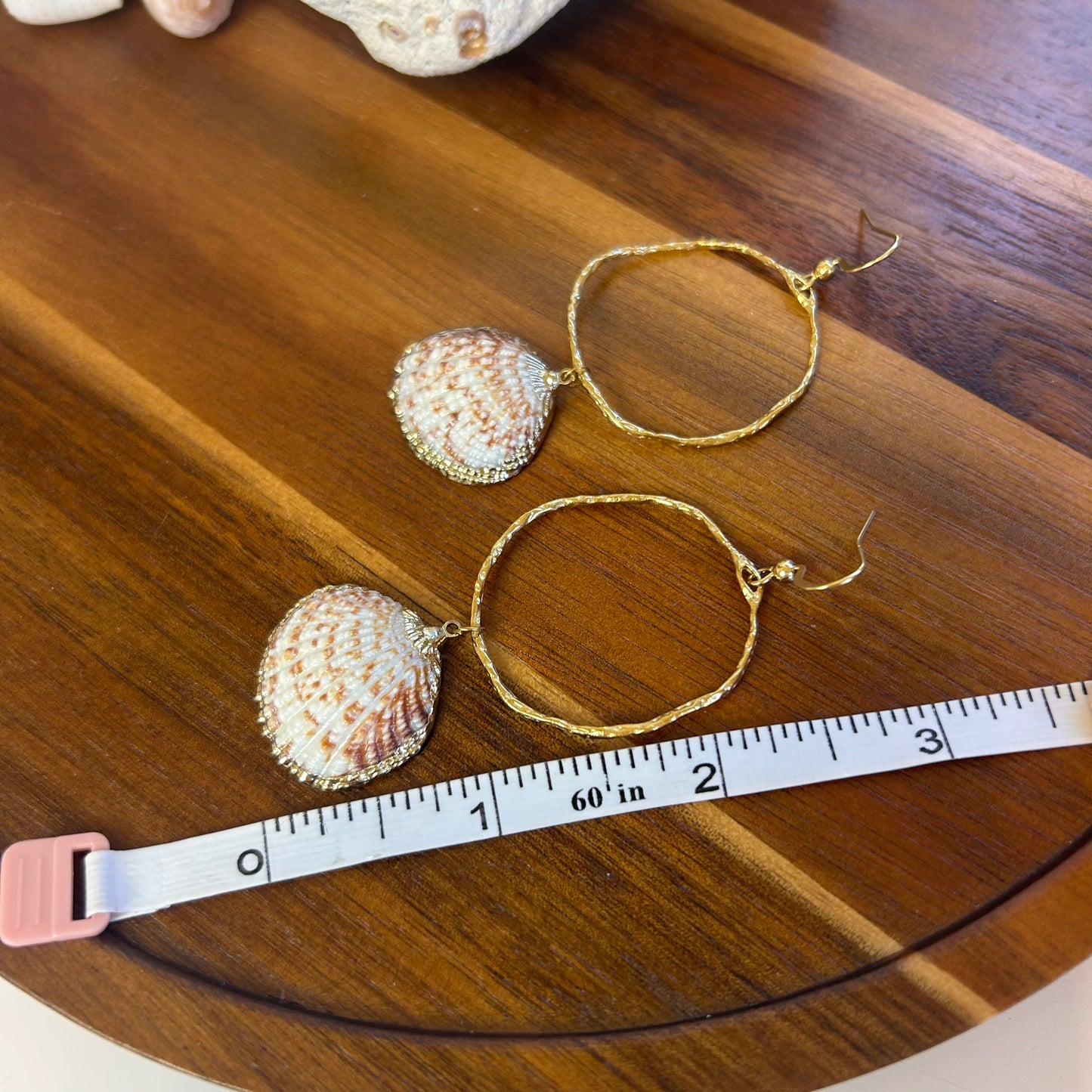 Freeform Bezel Seashell Earrings