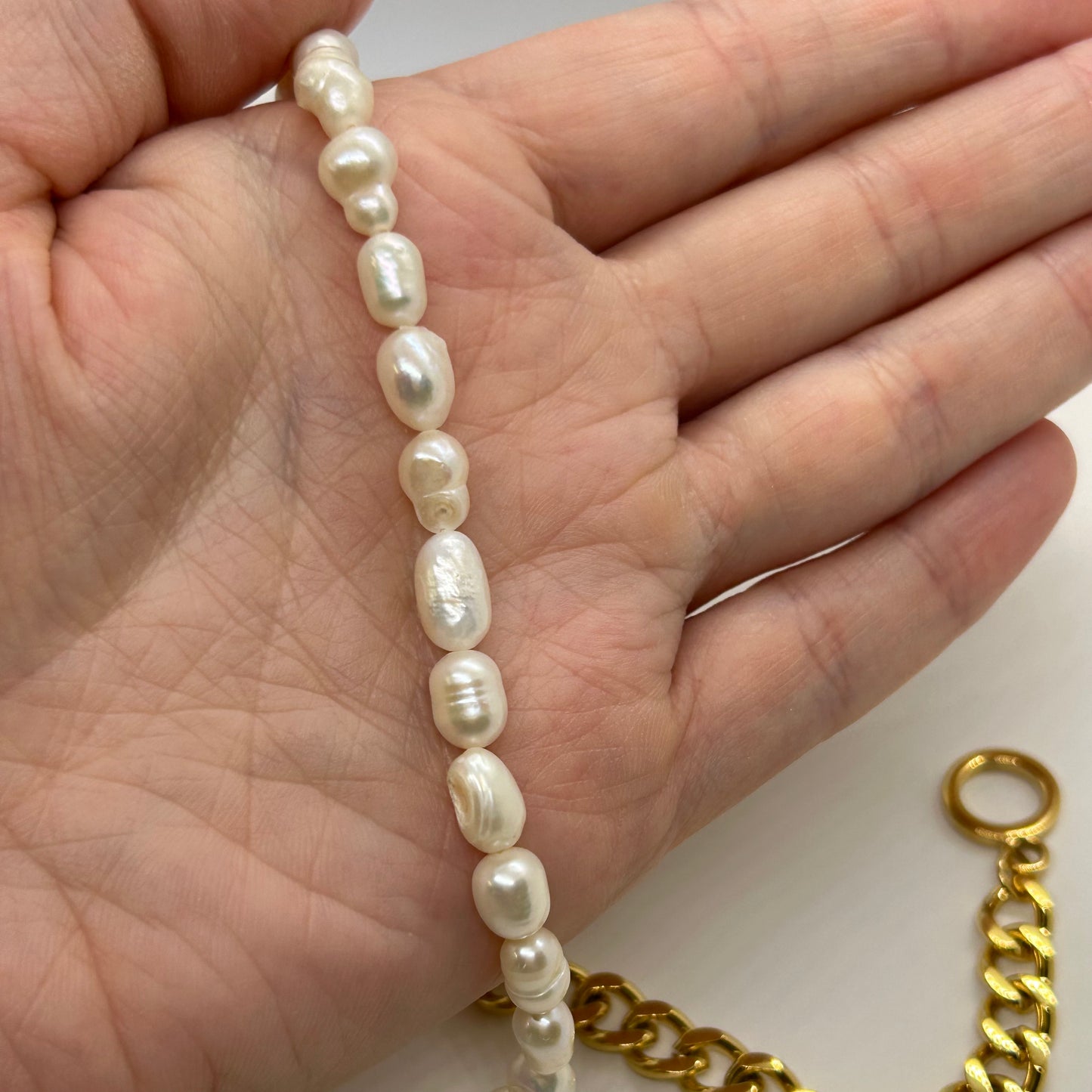 SeaBound 18k Gold & Freshwater Pearls Chain Necklace