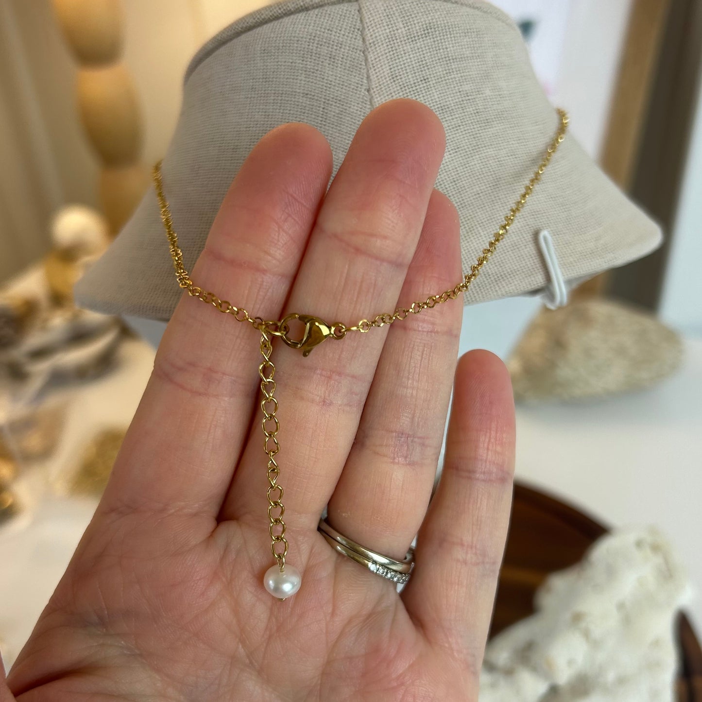 Dainty Cone Shell Charm Necklace