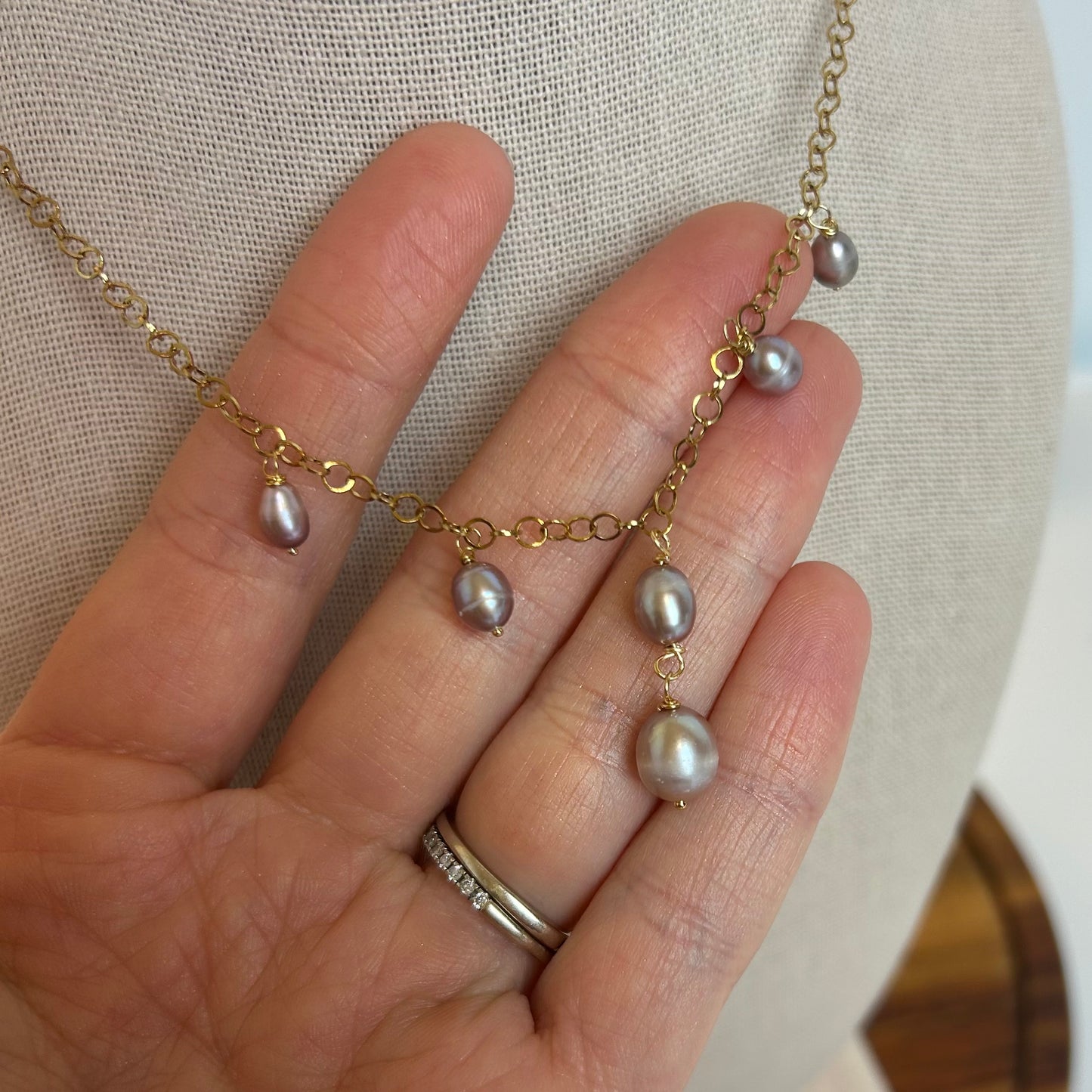 Lavender Pearl Belle Necklace