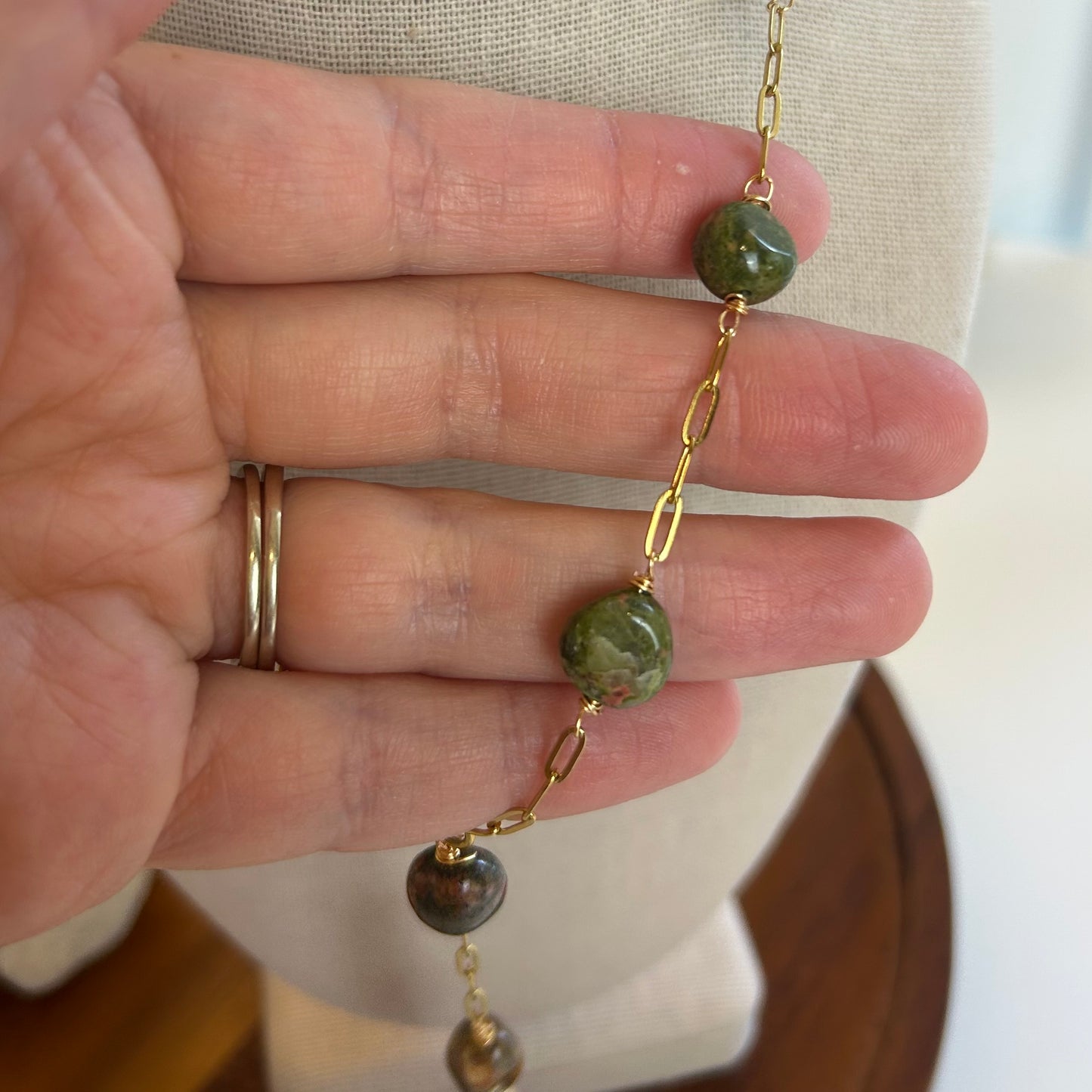 Asymmetrical Stone Murex Shell Necklace