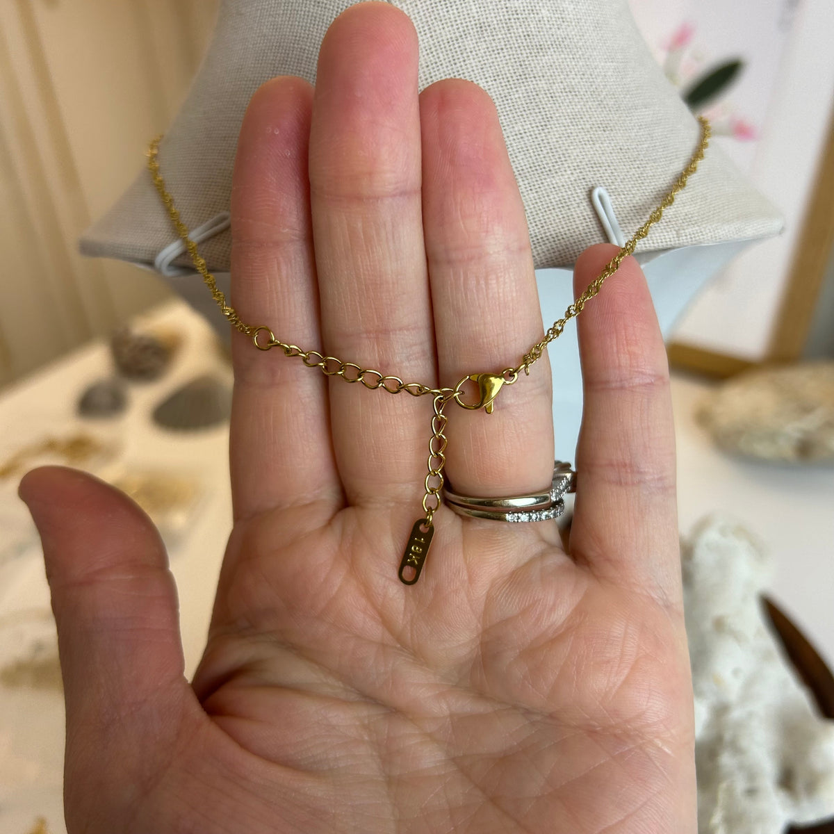 Cowrie Slice Pearl Drop Pendant Necklace