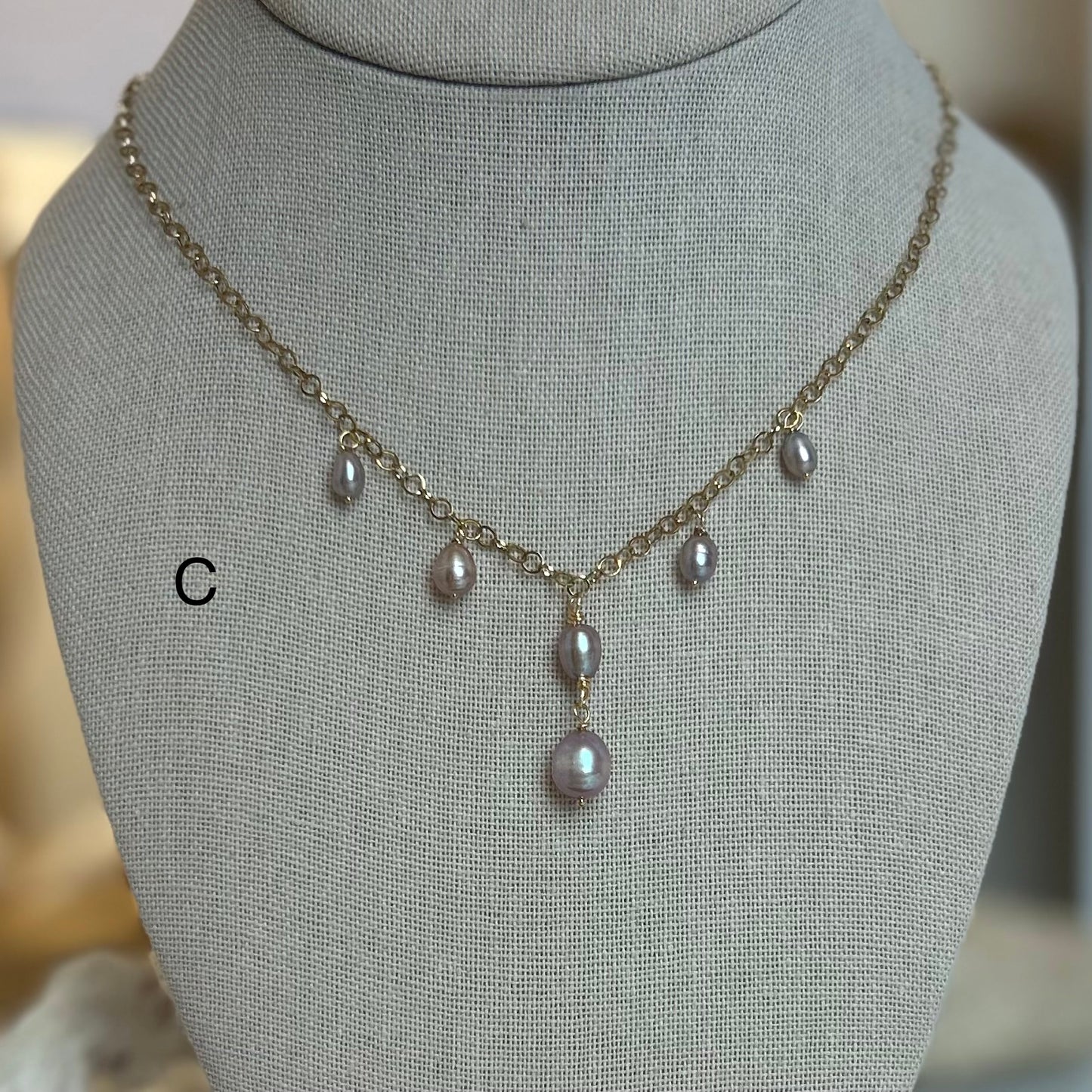 Lavender Pearl Belle Necklace