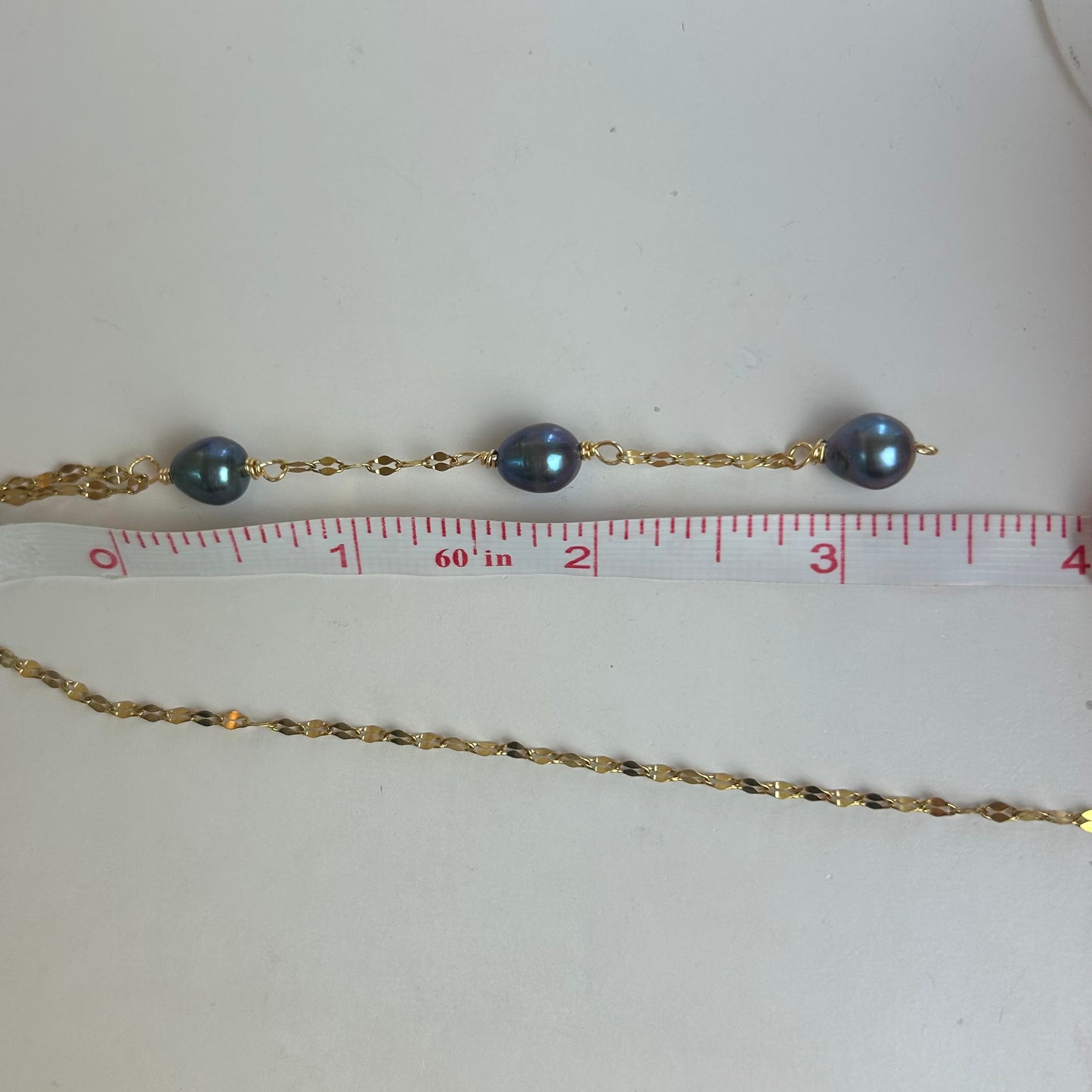 Dark Pearl Trio Drop Necklace