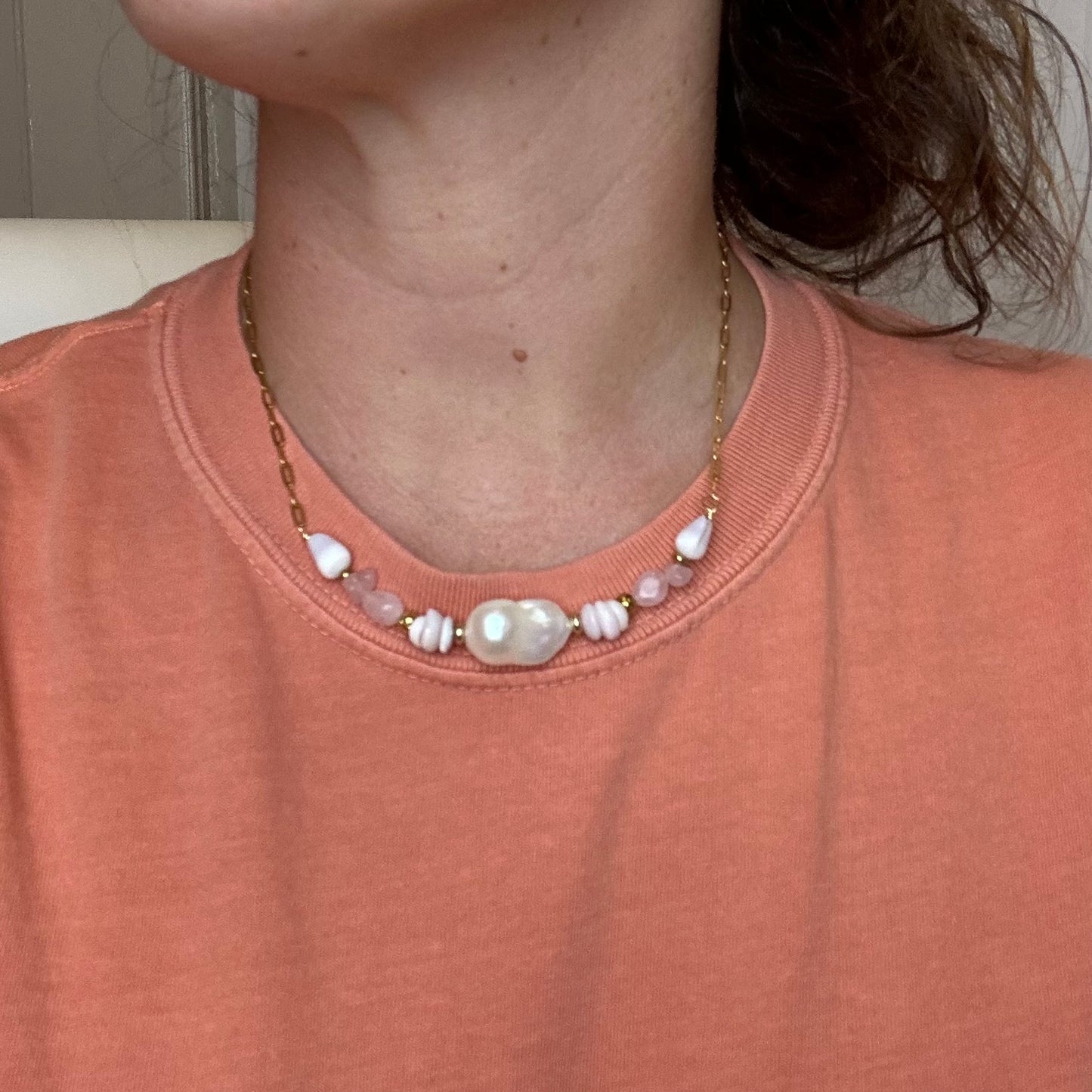 Feminine Charm Bar Necklace