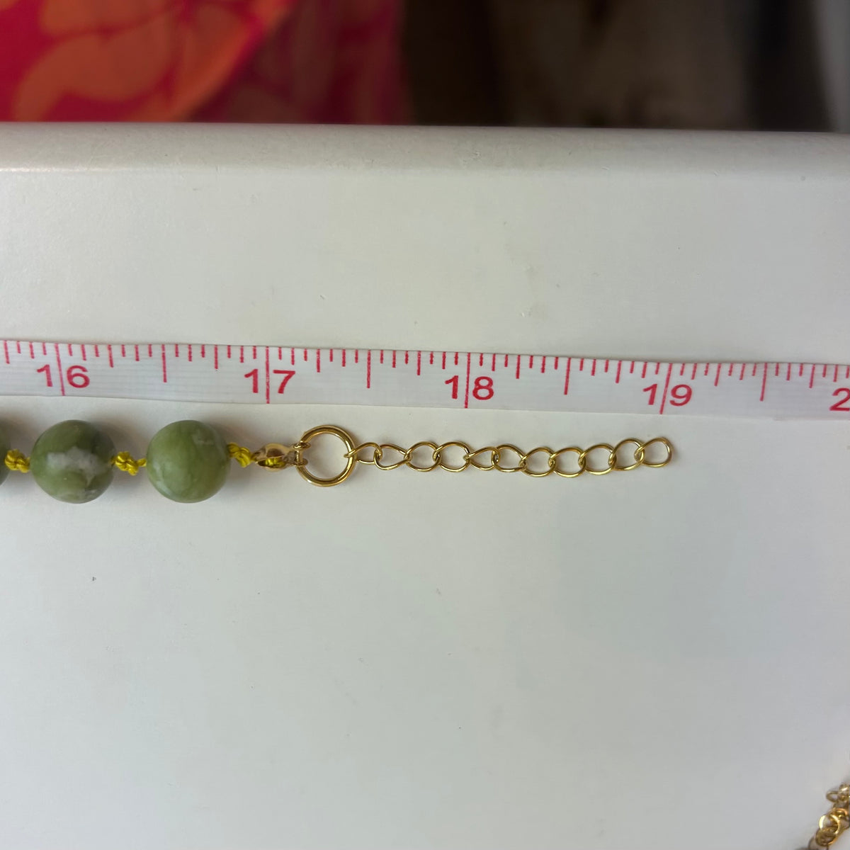 Green Stone & Shell Statement Necklace