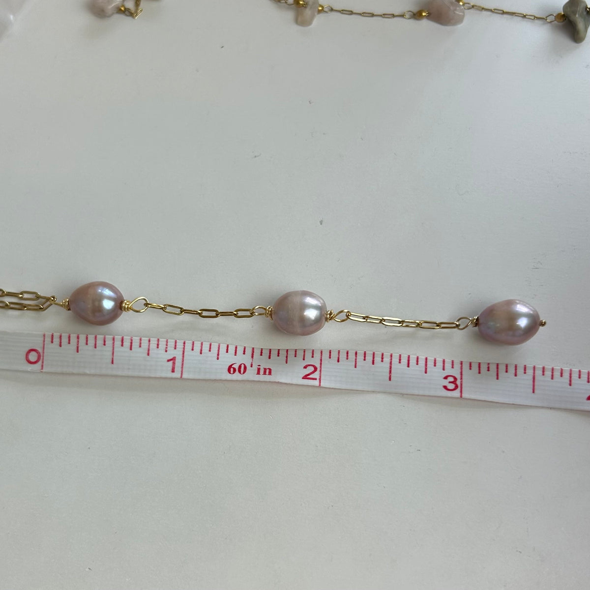 Pearl Plunge Drop Necklace