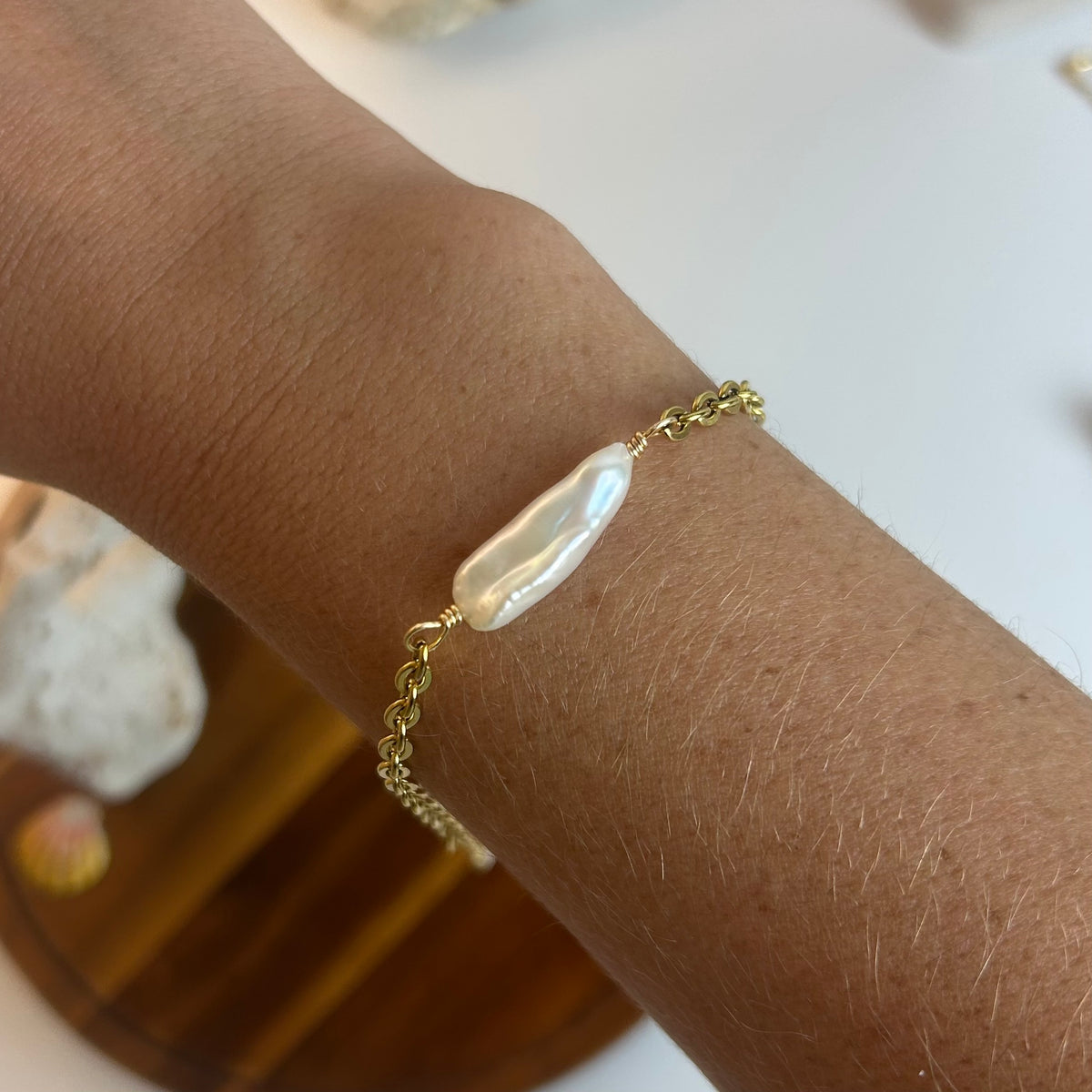 Pearl Bar Bracelet