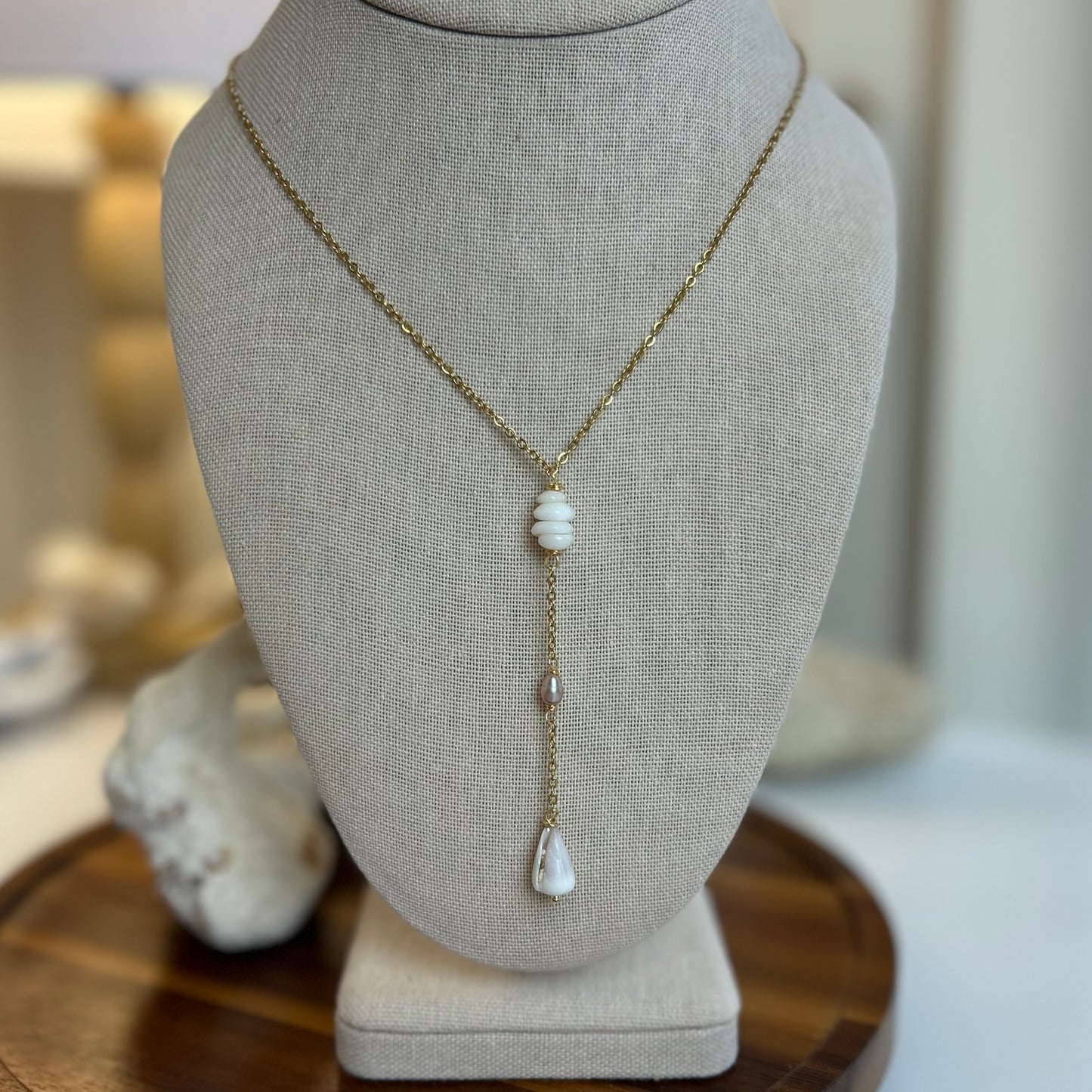 Dainty Puka Drop Shell Necklace
