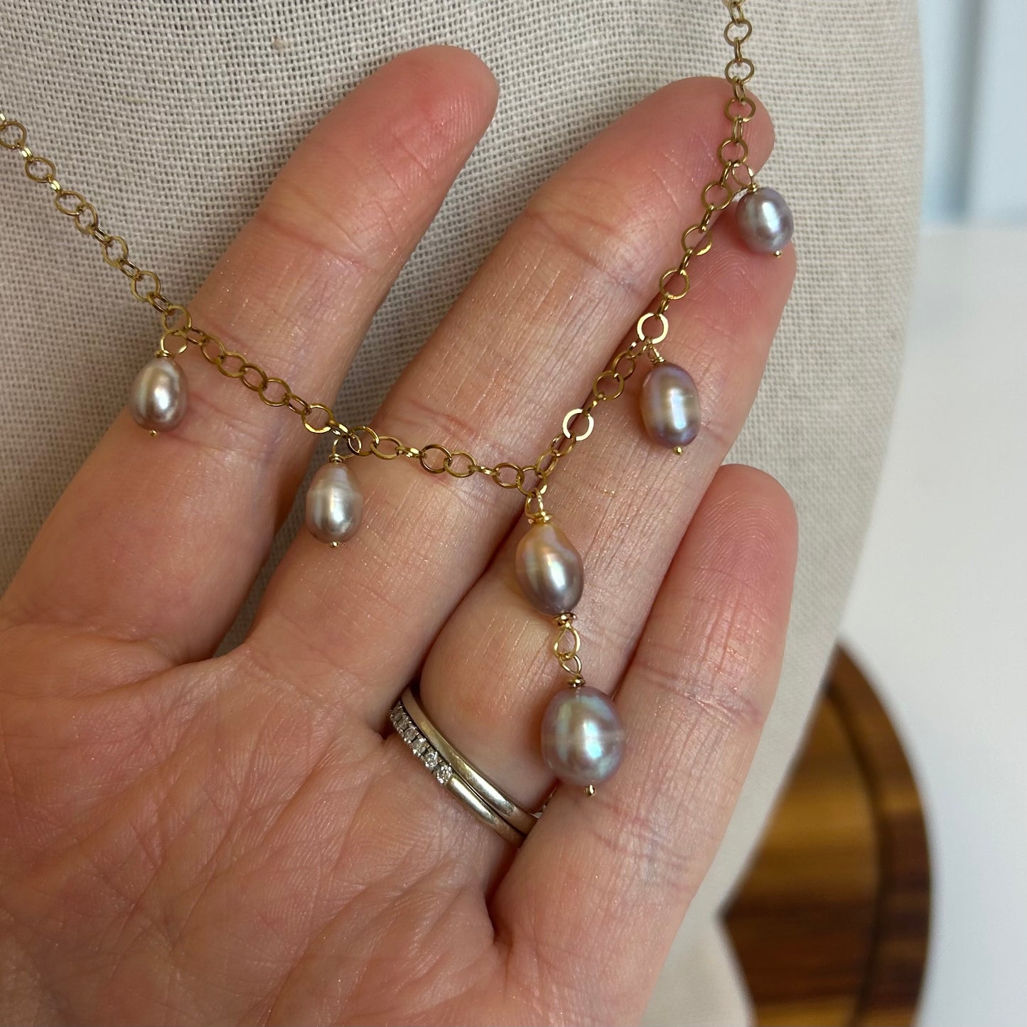 Lavender Pearl Belle Necklace