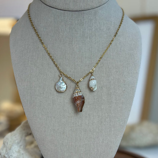 Seashell Variety Charm Necklace