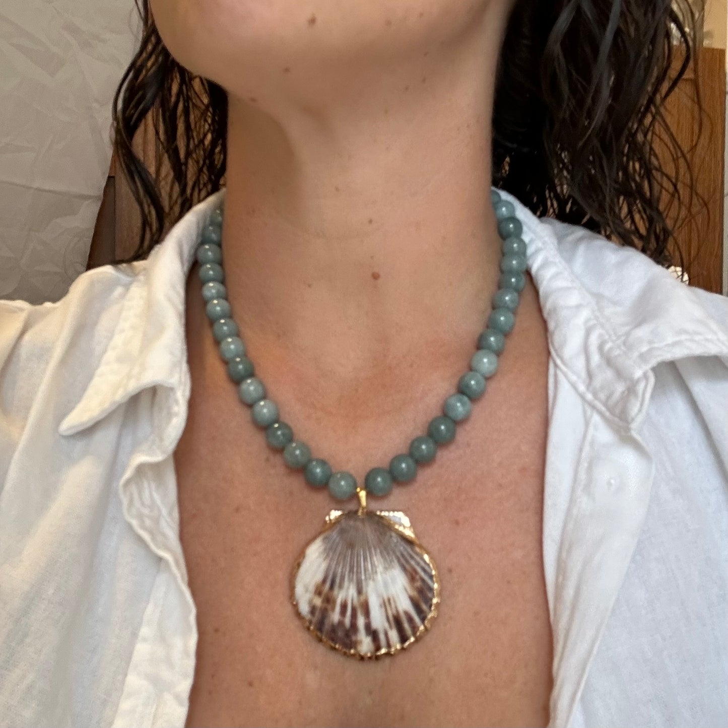 Shell & Stone Statement Necklace