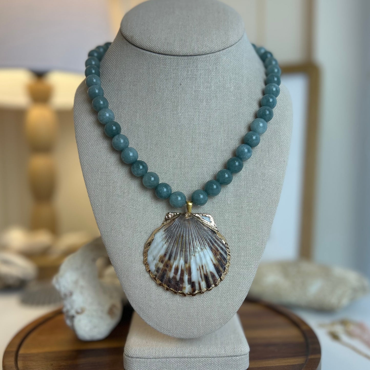 Shell & Stone Statement Necklace