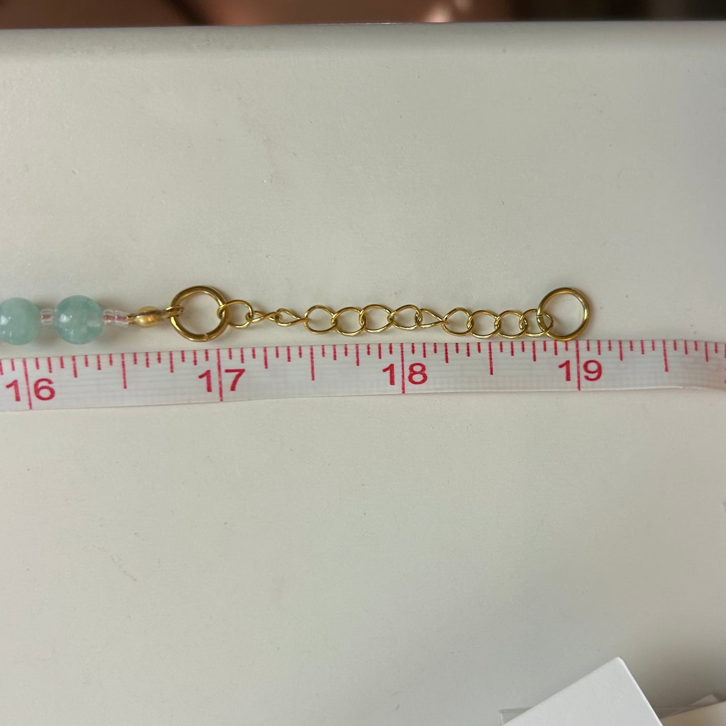Aqua Stone Beaded Shell Necklace