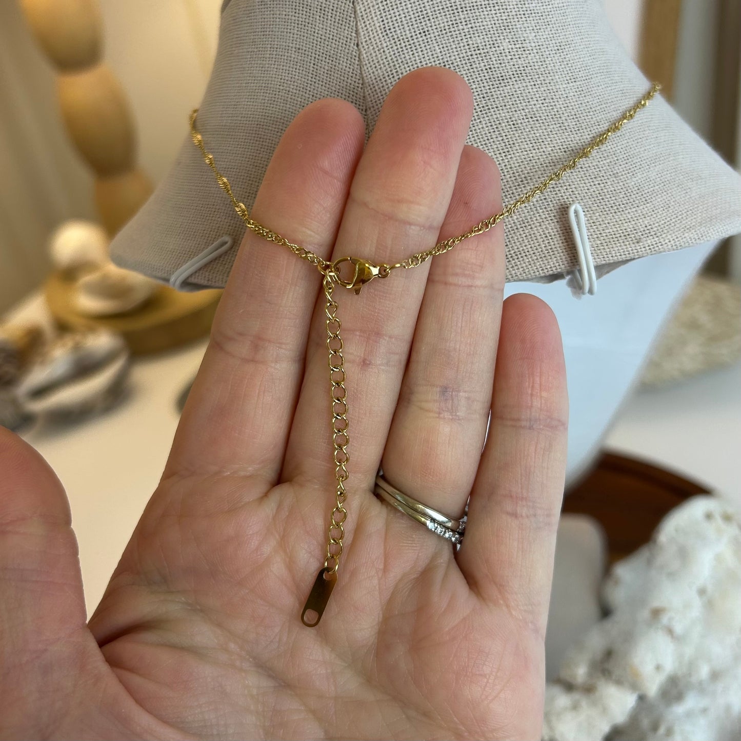 Cone Shell Pearl Inlay Necklace