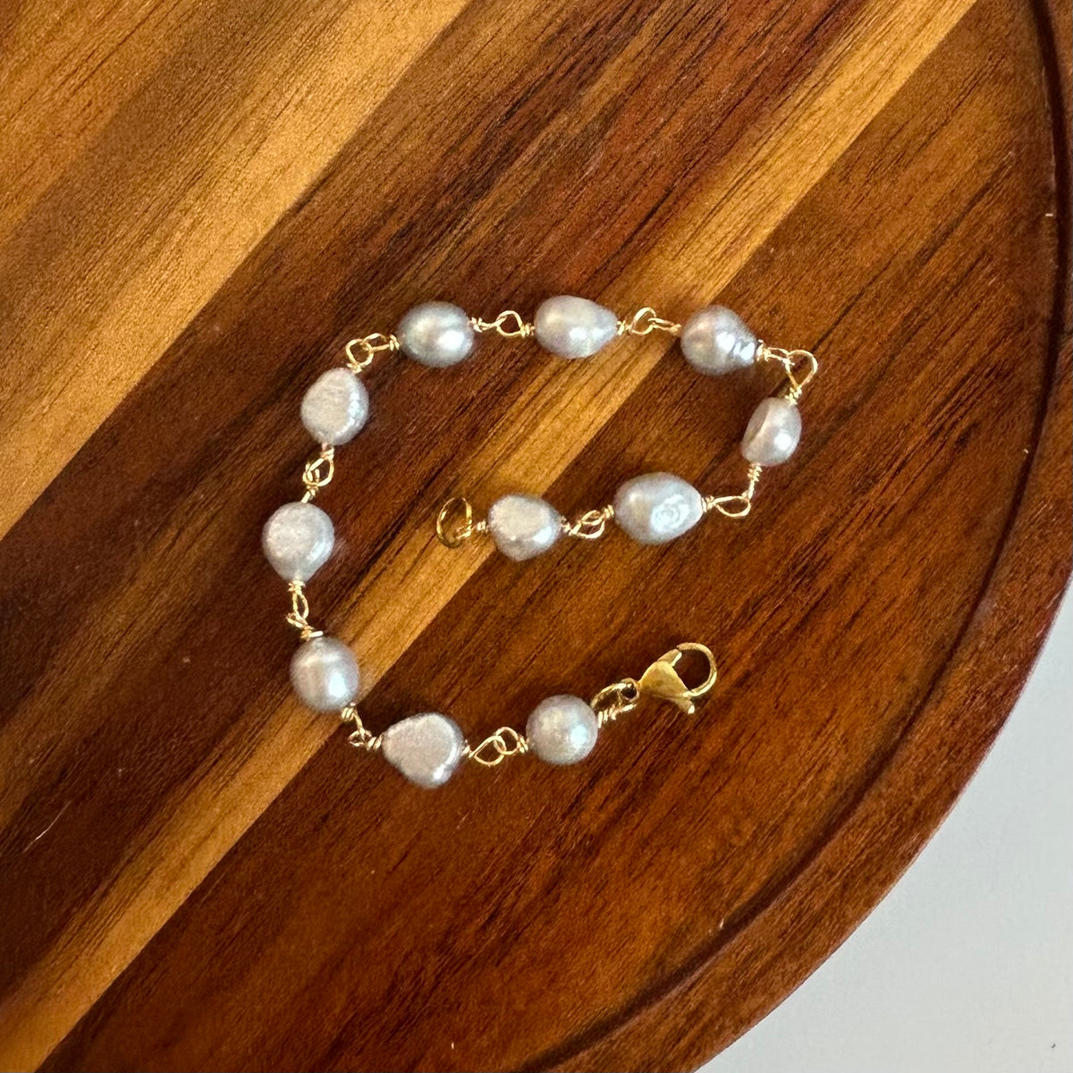 Baroque Gray Pearl Bracelet