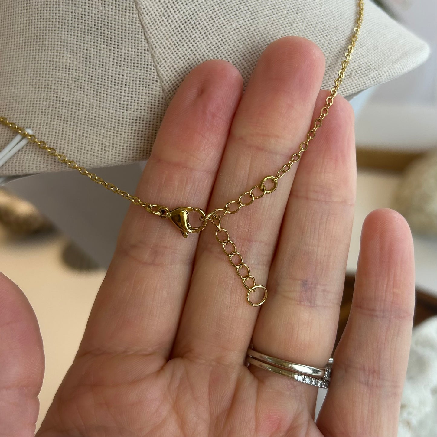 Dainty Pearl Charm Necklace