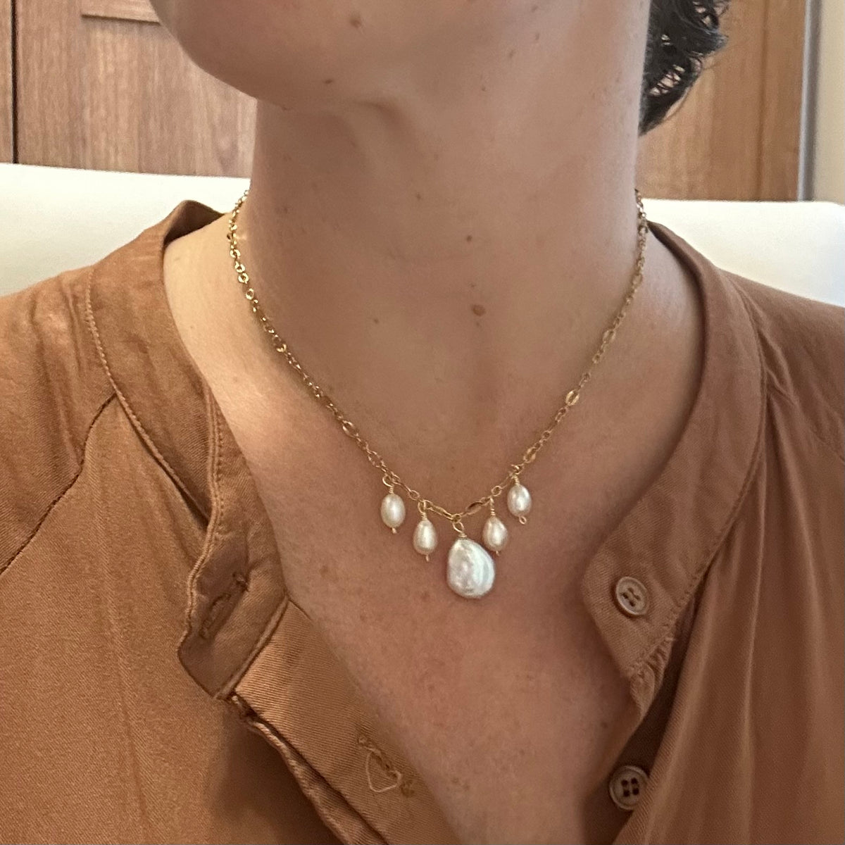 Teardrop Pearl Chorus Necklace