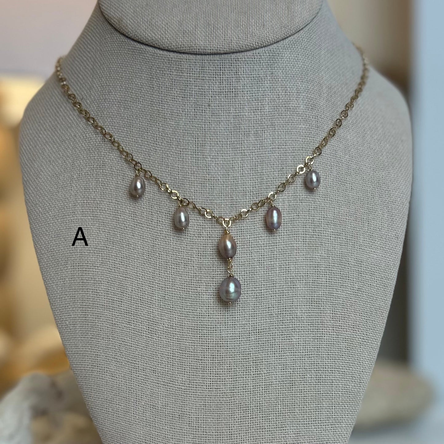 Lavender Pearl Belle Necklace