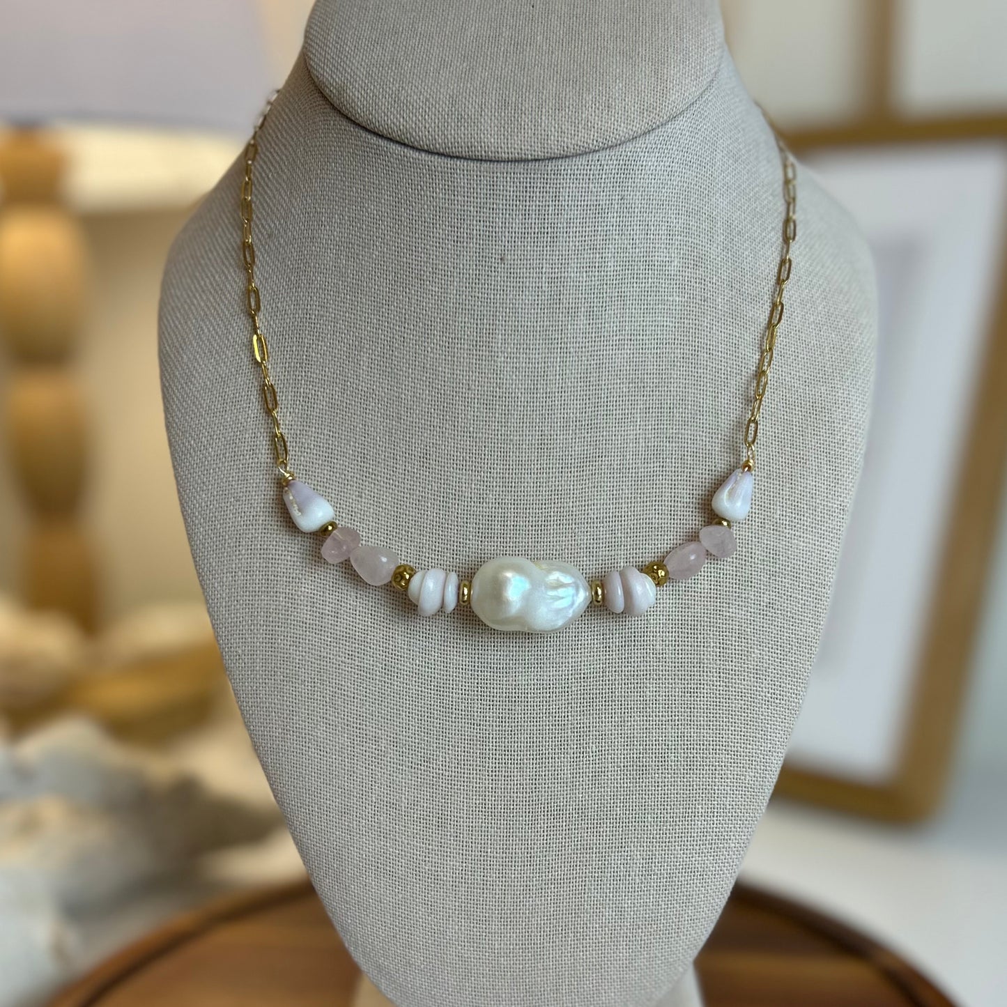 Feminine Charm Bar Necklace