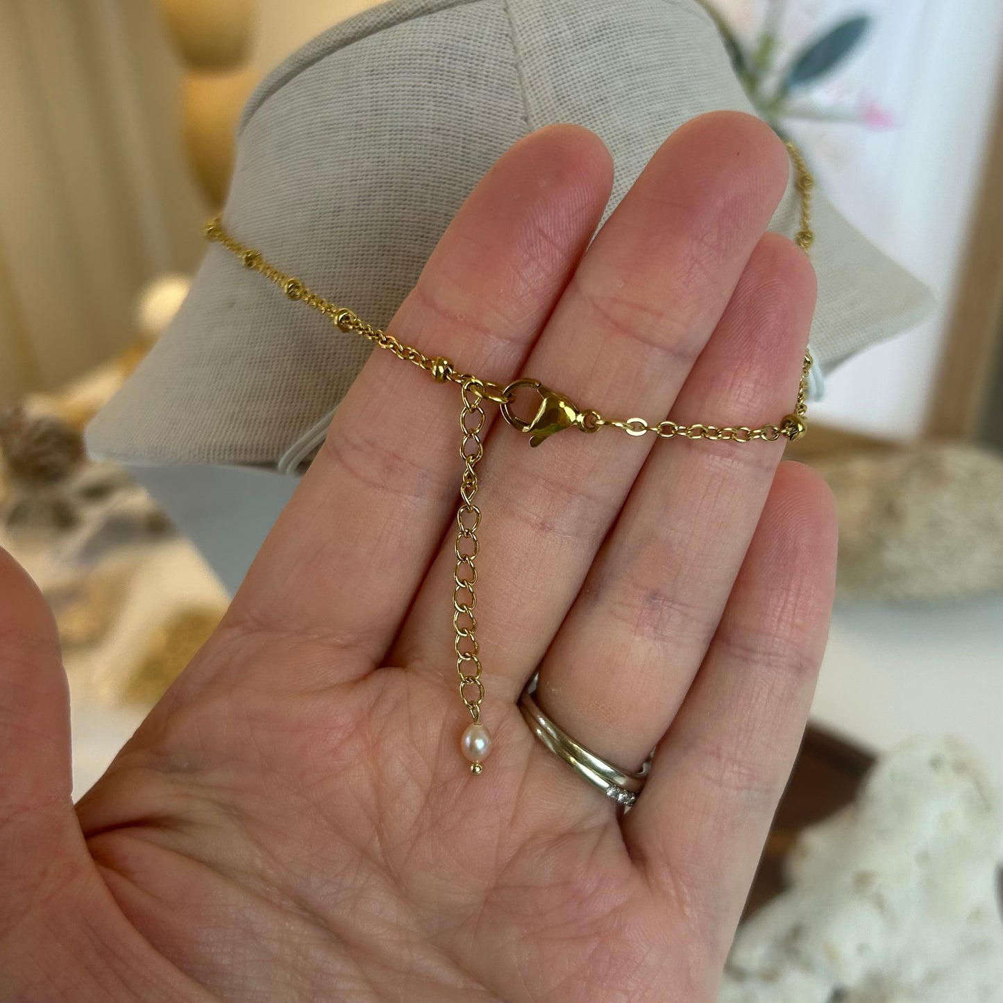 Purple Cone Shell & Pearl Necklace