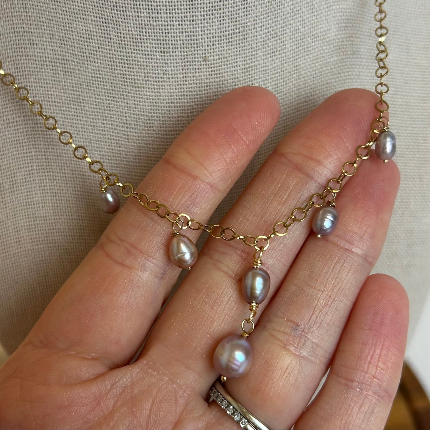 Lavender Pearl Belle Necklace