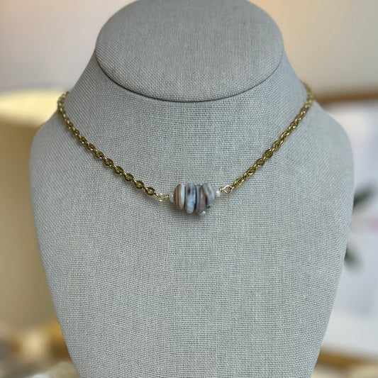Cinnamon Puka Choker Necklace