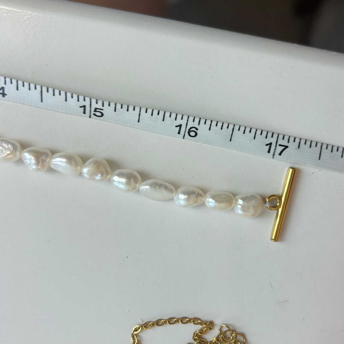 Bold Baroque Fishtail Pearl Chain Necklace