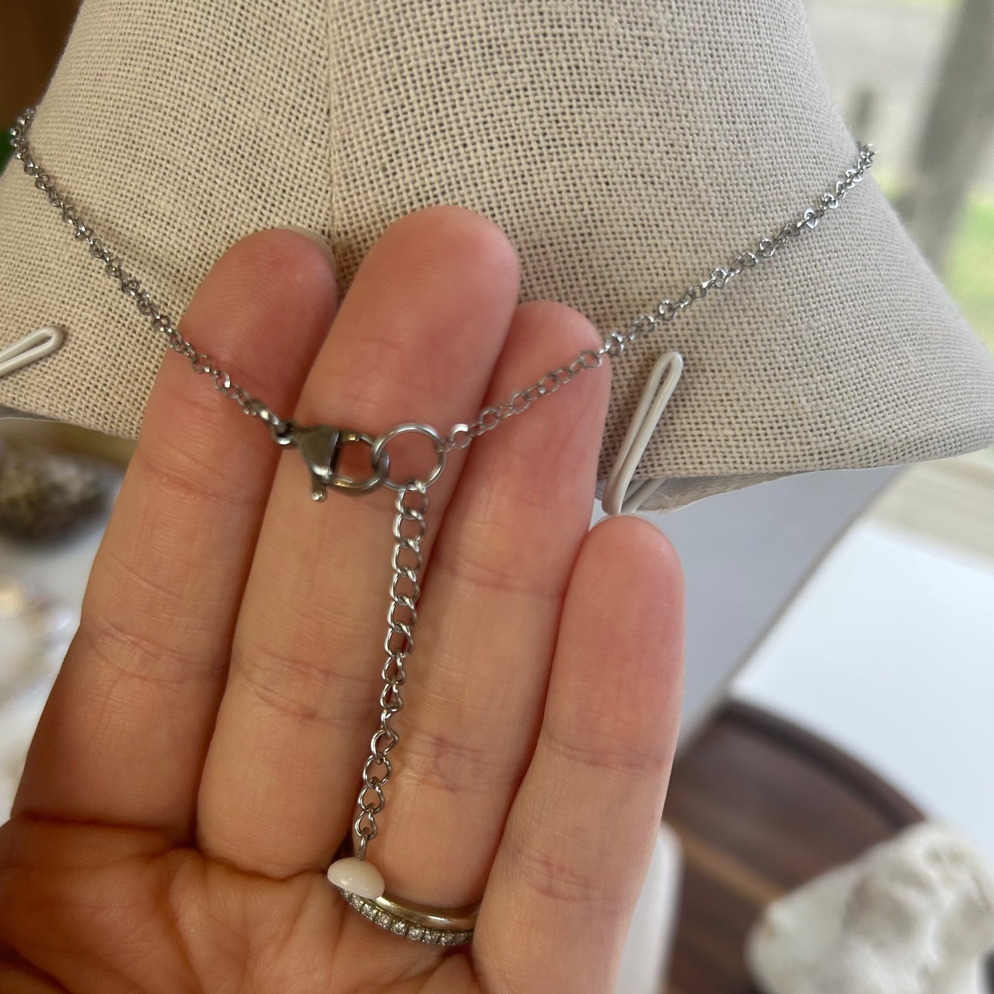 Dainty Puka Bar Purple Pearls