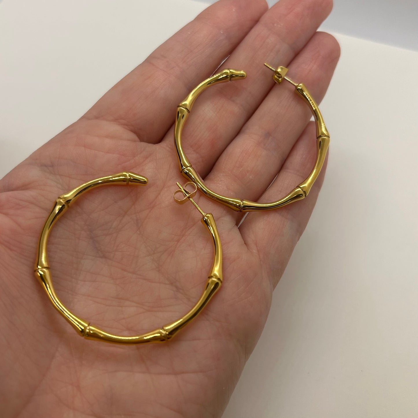 Tropical Bamboo Gold Hoop