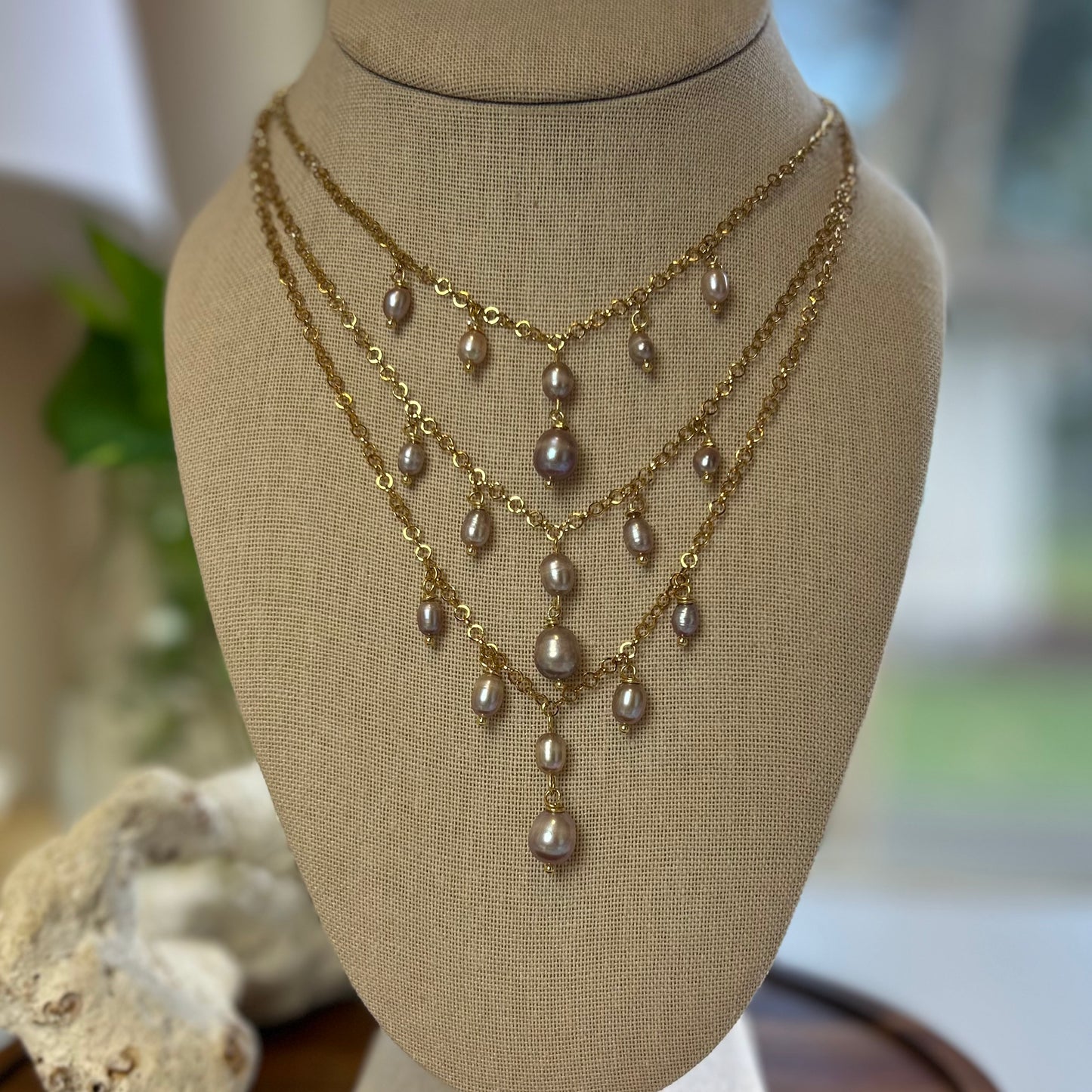 Lavender Pearl Belle Necklace