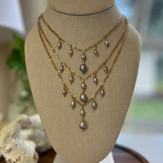 Lavender Pearl Belle Necklace