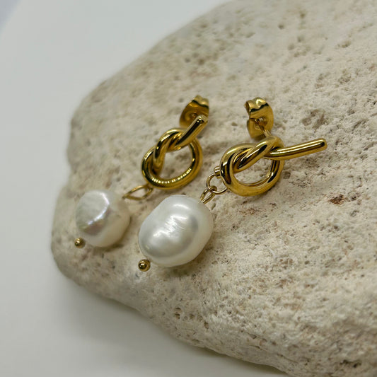 Pearls With A Twist Earrings