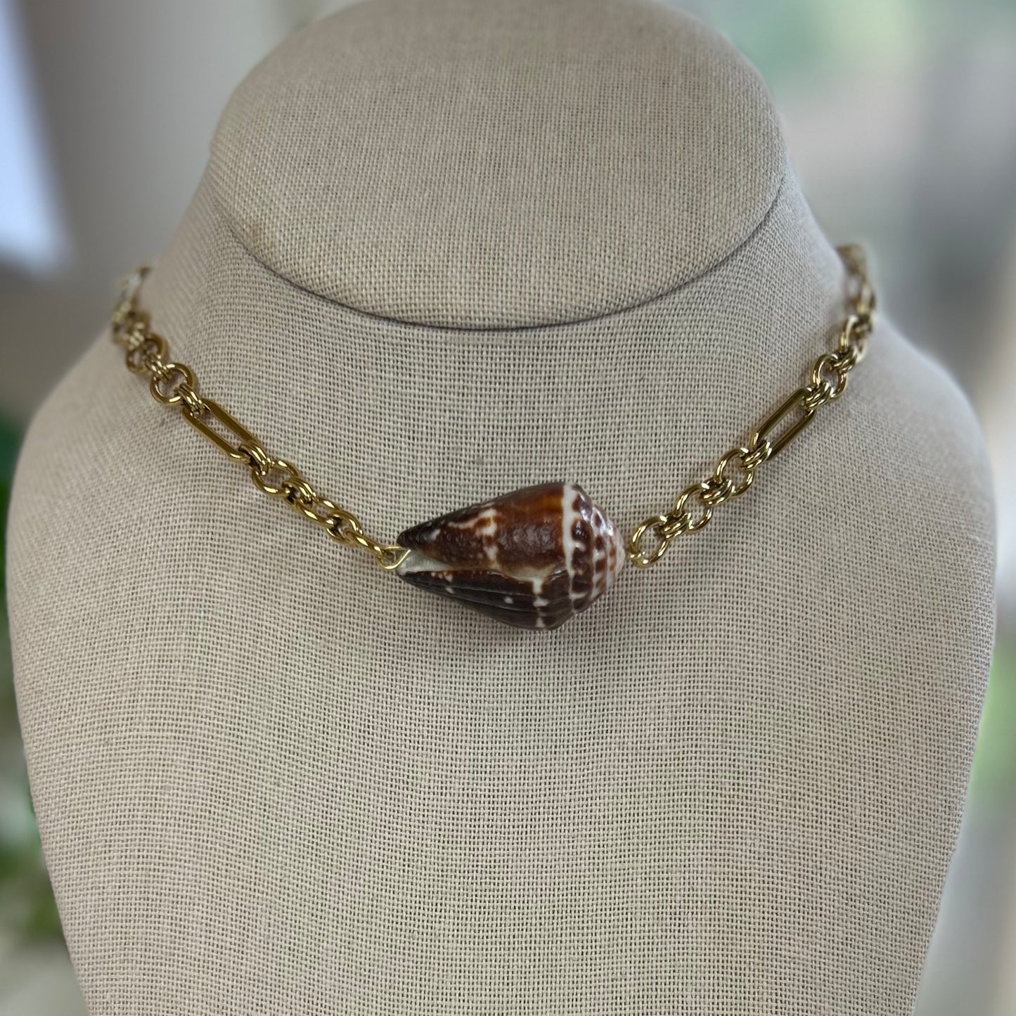 Chaldean Cone Shell Choker Necklace