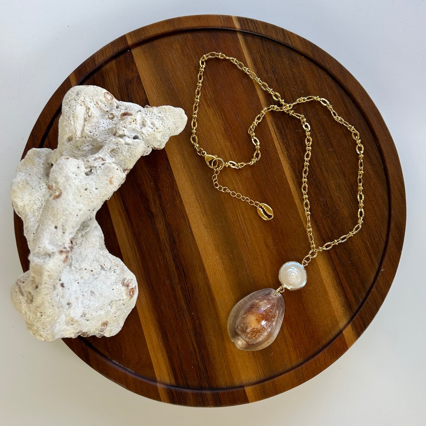 Cowrie Vintage Style Statement Necklace