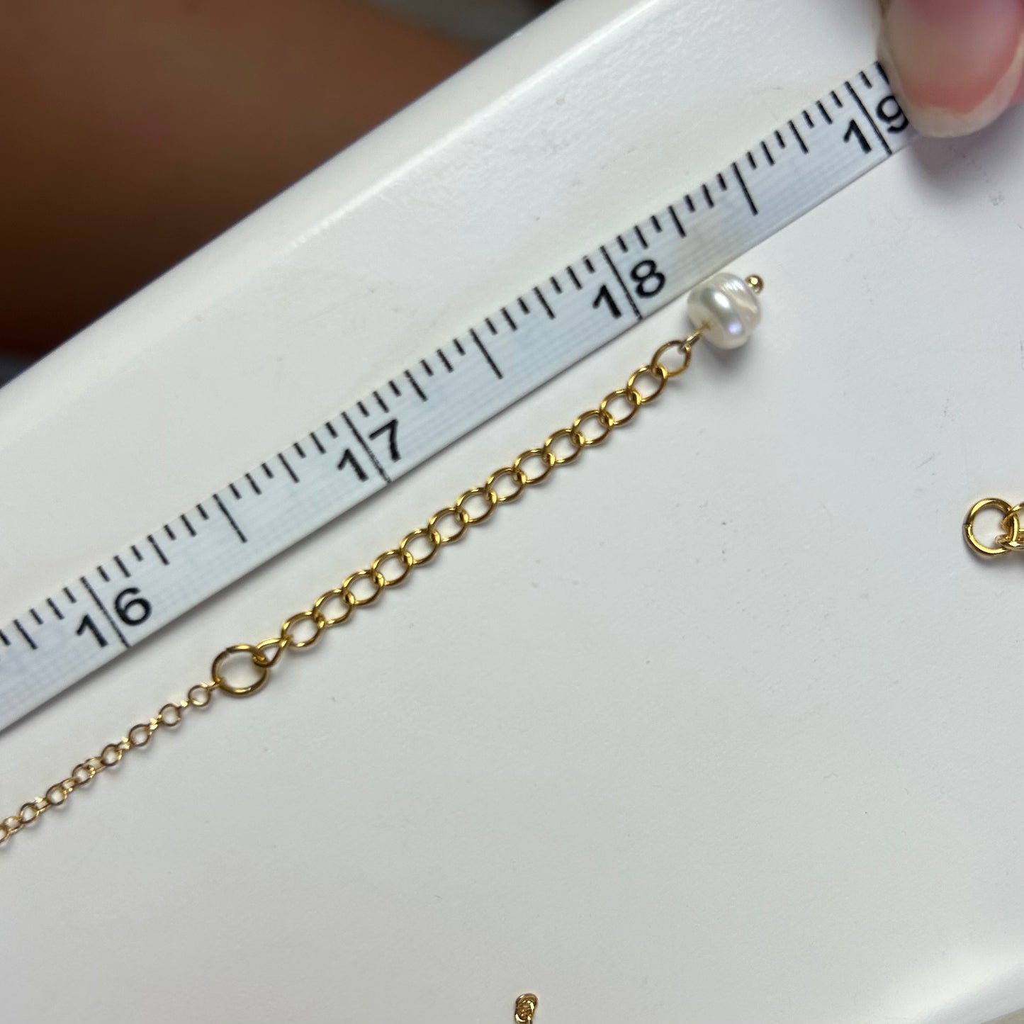 Petite Pearl Drop Hebrew Shell Necklace