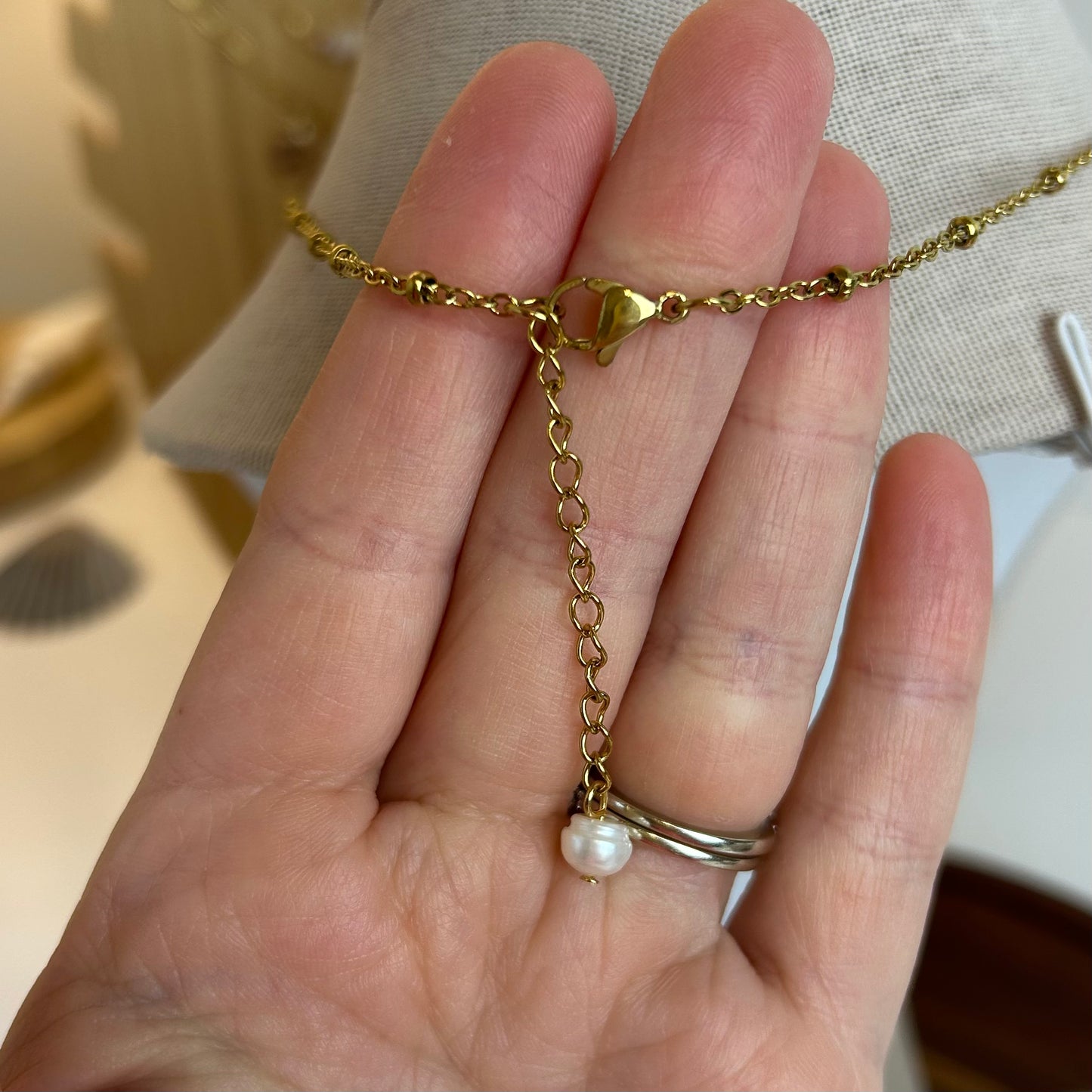 Whale Whimsy Pearl & Pukas Necklace