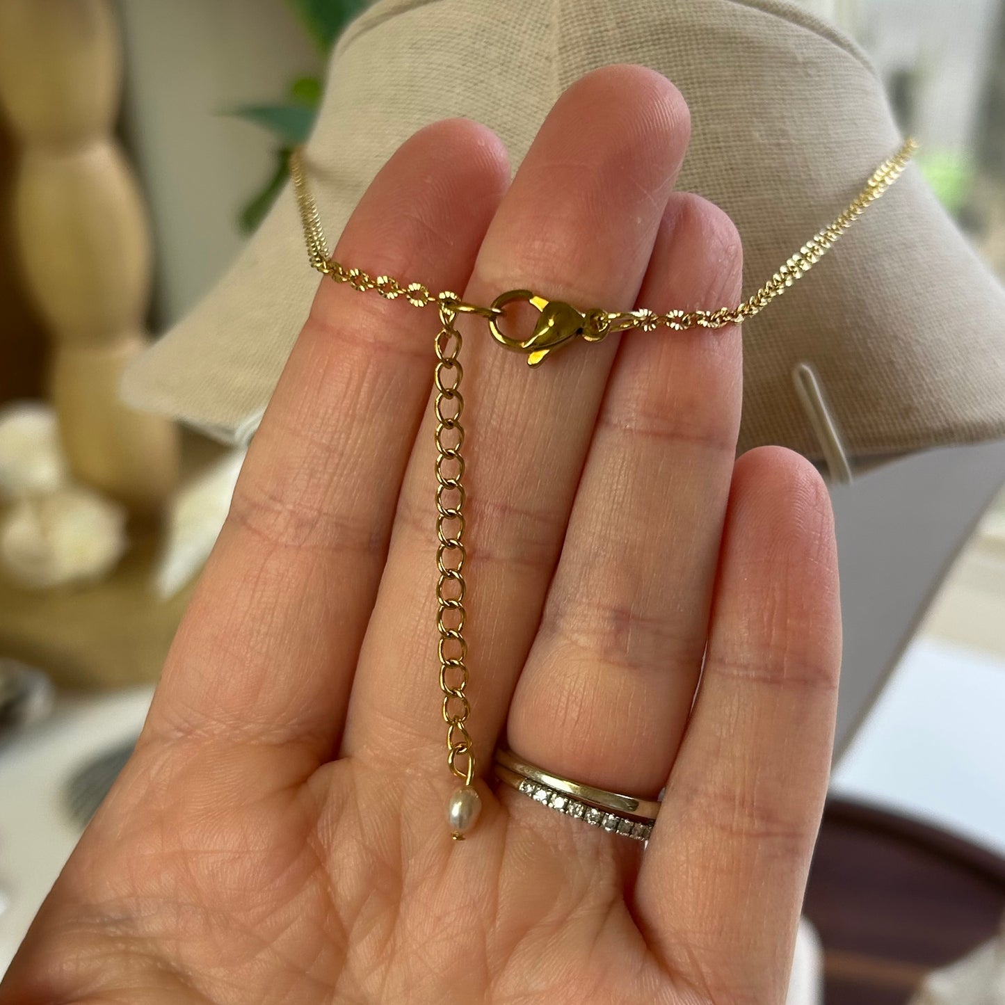 Shark Tooth & Petite Pearls Necklace