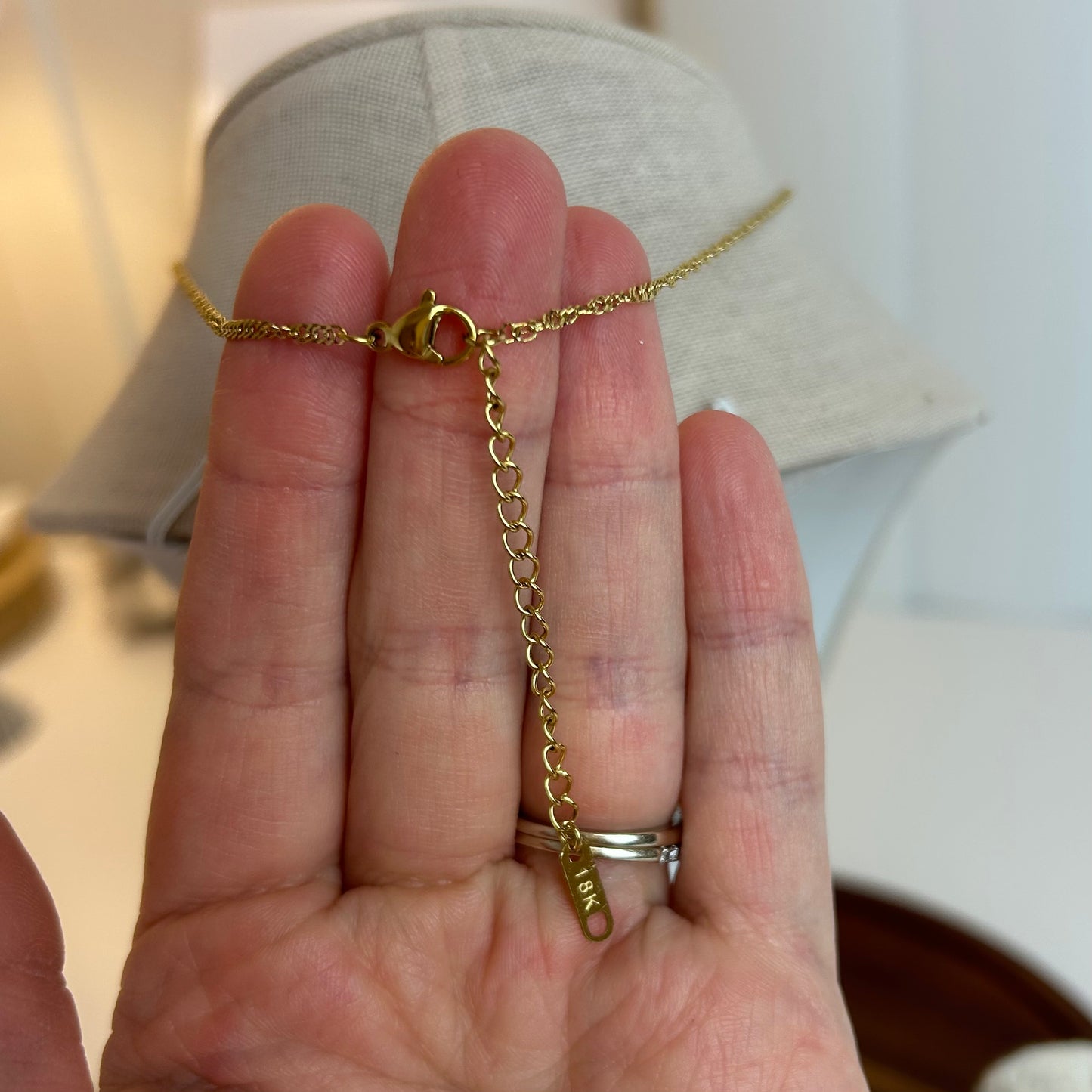 Petite Pearl Drop Hebrew Shell Necklace