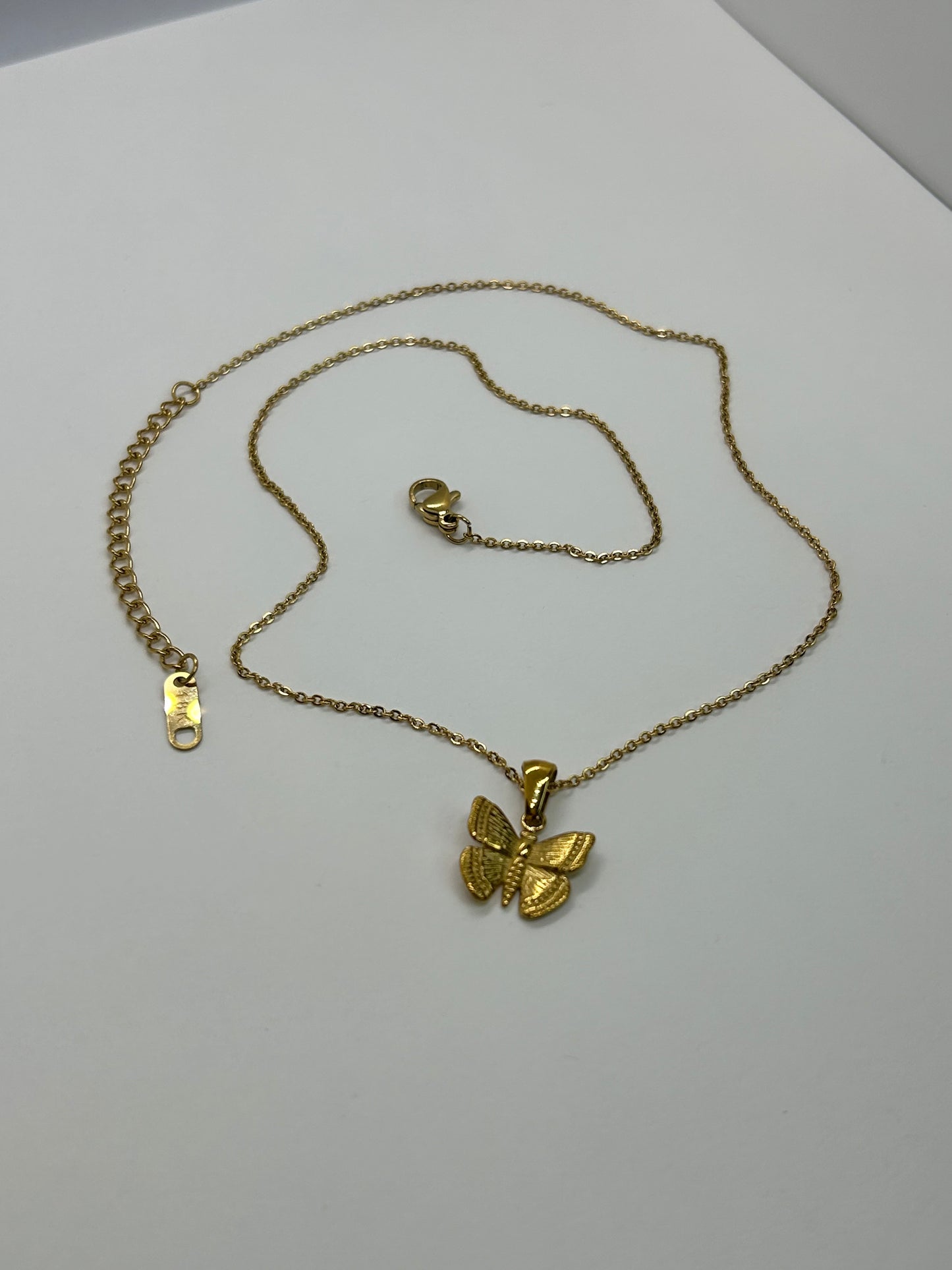 Butterfly Dainty Gold Plated Pendant Necklace