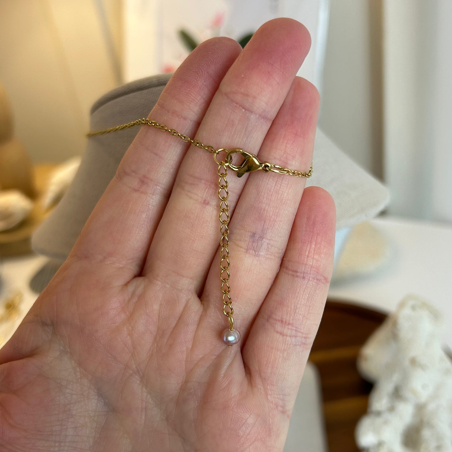Triple Pearl Drop Necklace