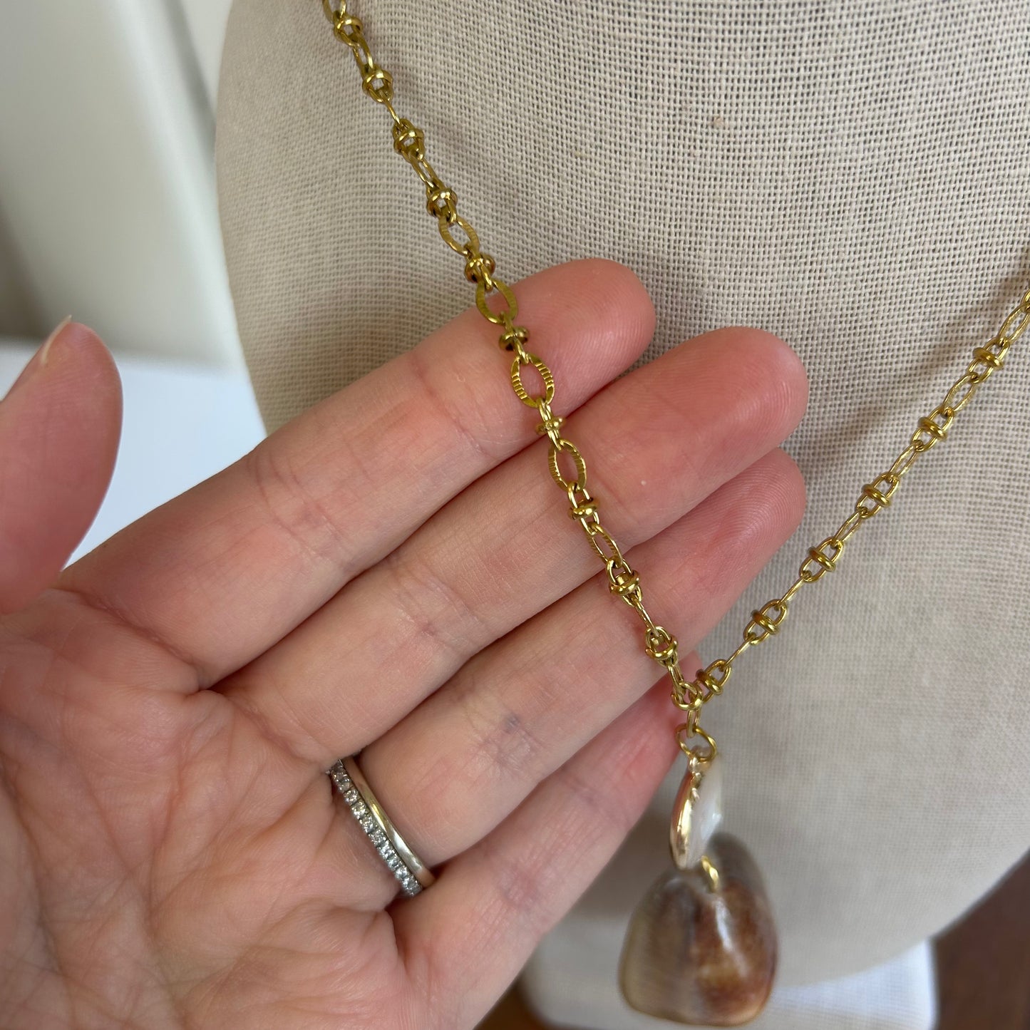 Cowrie Vintage Style Statement Necklace