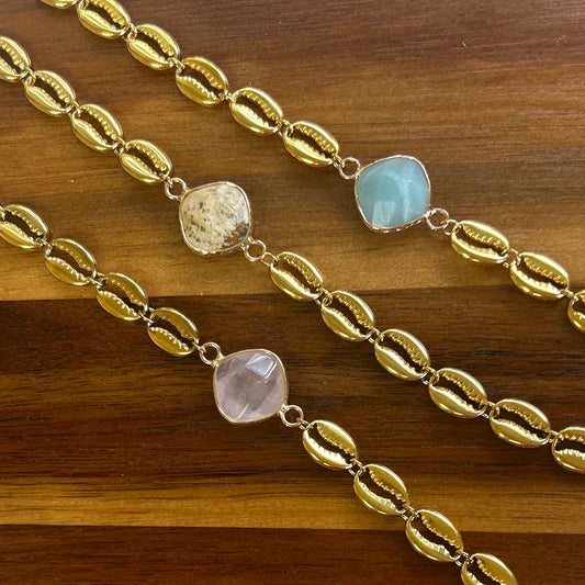 Quartz & Cowries Bracelet