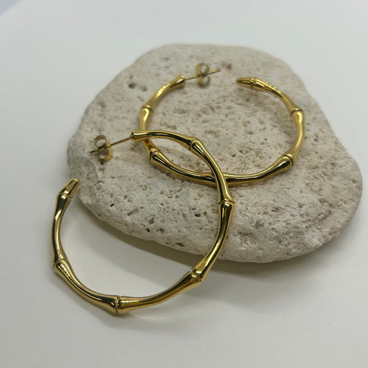 Tropical Bamboo Gold Hoop